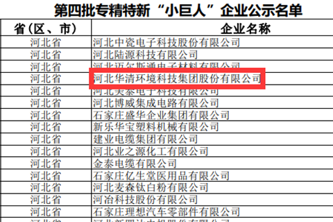 河北省第四批專(zhuān)精特新“小巨人”企業(yè)公示